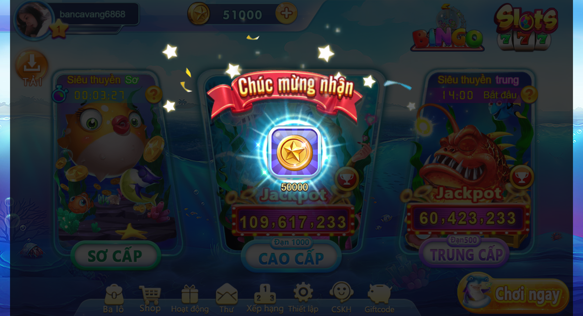 Nhận vàng miễn phí